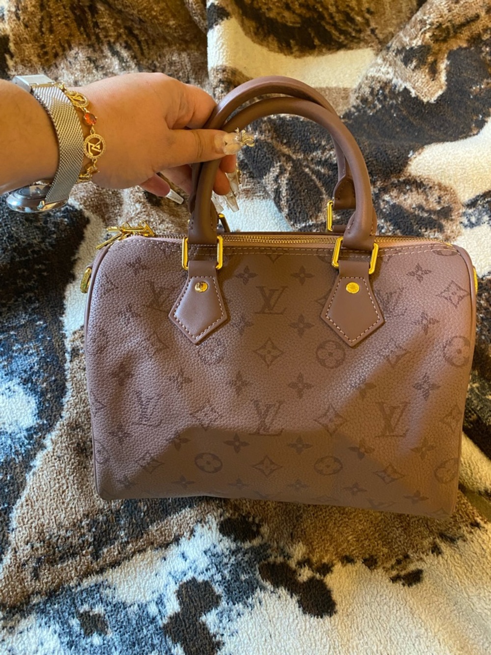 Louis Vuitton Mauve Monogram Satchel